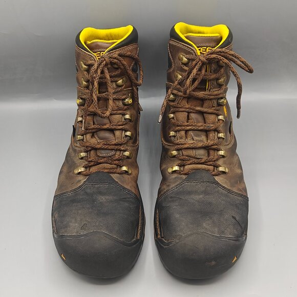 Keen ASTM F2413-18 MEN SZ US 11 M Waterproof Leather Hiking Steel toes boots main image 11
